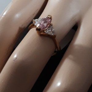 Promise Ring Pink Sapphire October BirthStone 1ct
